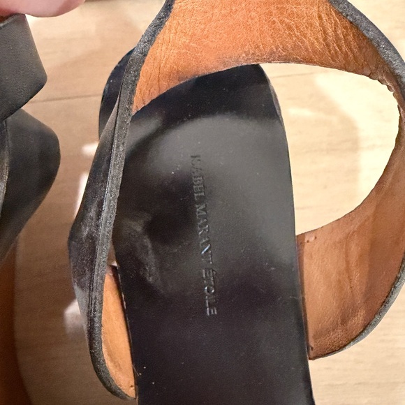 Authentic Isabel Marant Black Leather Sandals - Picture 2 of 6